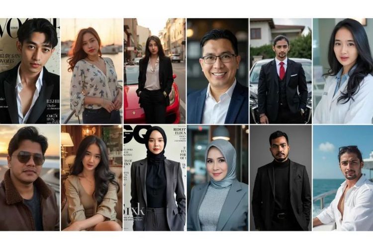 Rupa.AI Studio menawarkan berbagai pilihan templat gaya foto bervariatif, mulai dari gaya pas foto formal hingga gaya foto kasual.