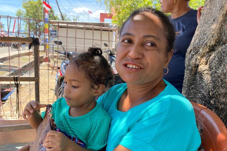 Filomena Caibuti (40), eks warga Timor Timur yang memilih menjadi WNI, saat ditemui di Motaain, Belu, NTT, Kamis (17/8/2023).