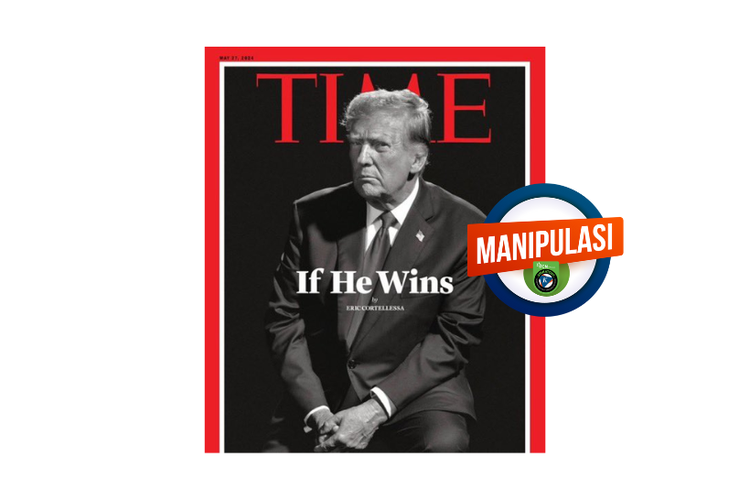 Sampul majalah Time yang memuat foto Donald Trump dengan tanduk merah merupakan hasil manipulasi