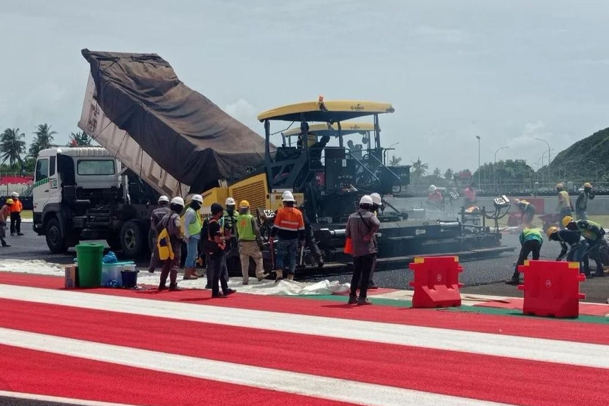 Pembenahan Sirkuit Mandalika untuk pengaspalan ulang