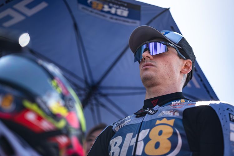 Fermin Aldeguer saat berlaga pada MotoGP Inggris 2025