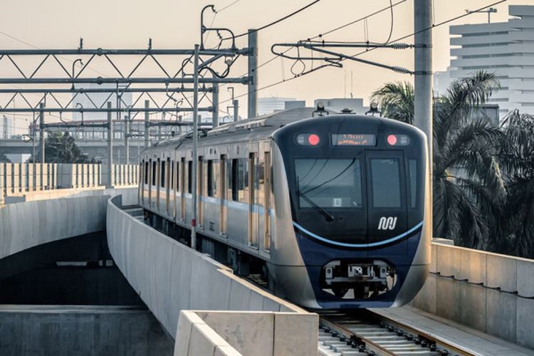 Ilustrasi MRT Jakarta. Pin prioritas MRT Jakarta.
