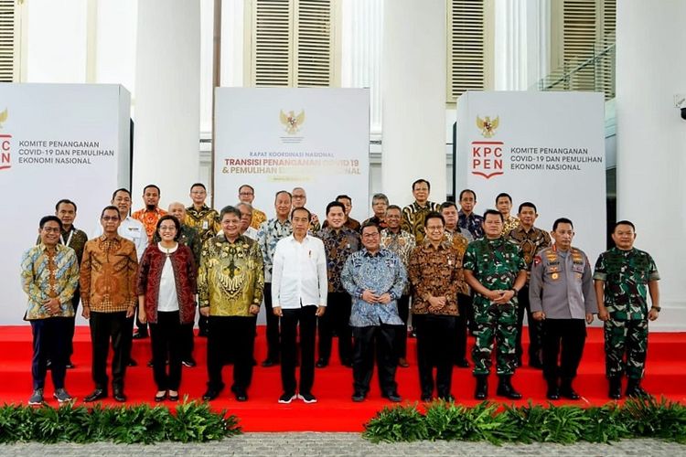 Rapat Koordinasi Nasional (Rakornas) Transisi Penanganan Covid-19 dan Pemulihan Ekonomi Nasional di Gedung AA Maramis, Kantor Pusat Kementerian Keuangan (Kemenkeu), Jakarta, Kamis (26/1/2023). 