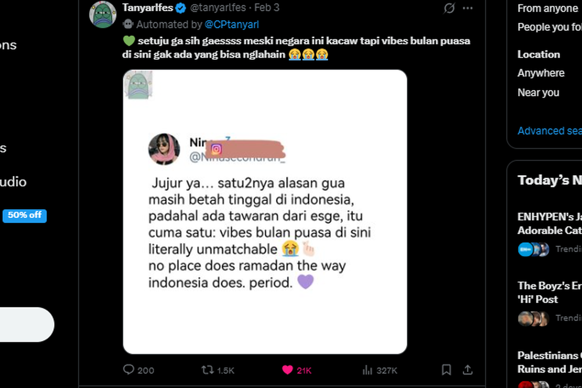 Warganet Ungkap Alasan Betah di Indonesia: Vibes Ramadhan Tak Tertandingi