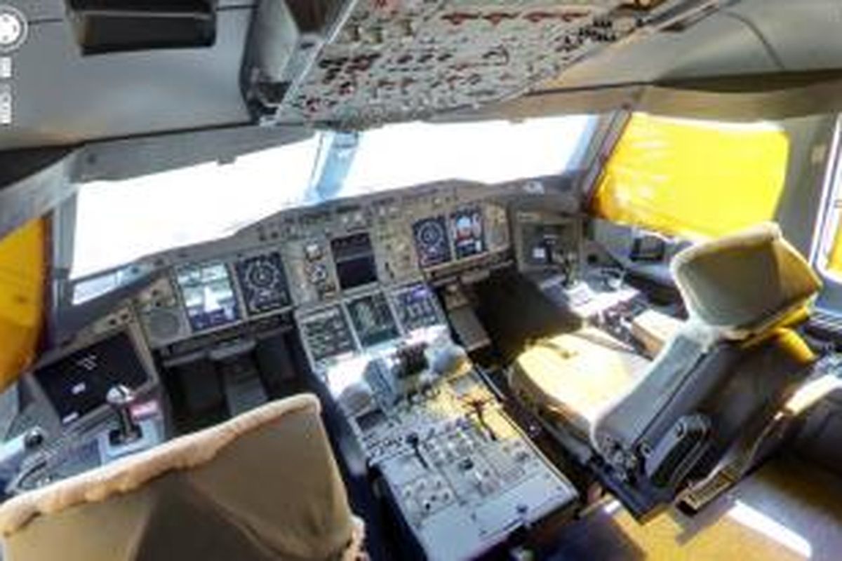 Tempat pilot mengemudikan pesawat A380