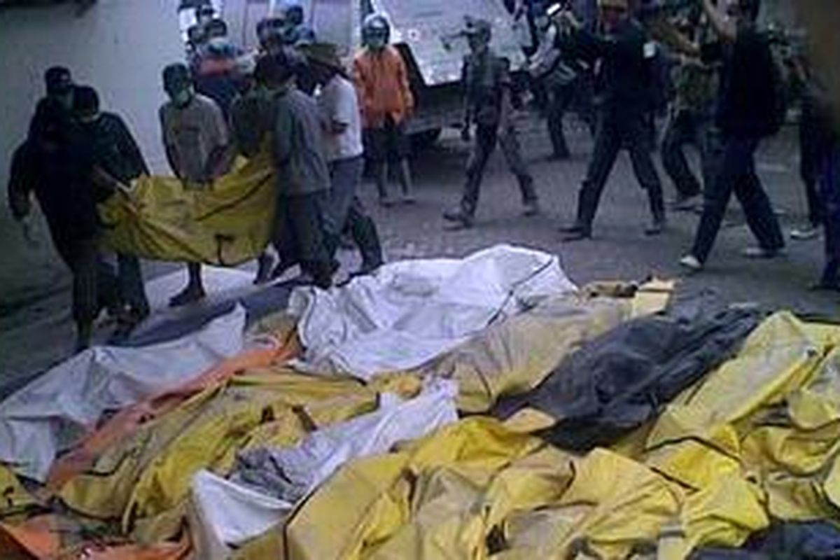 Jenasah korban letusan Merapi yang dibawa ke RSUD Sardjito Yogyakarta