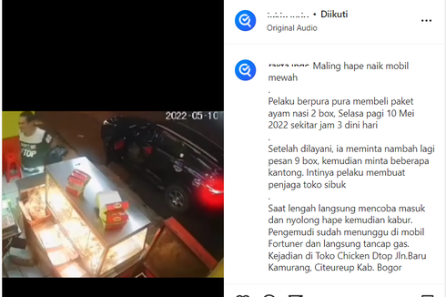 Viral, Video Maling HP Naik Mobil Mewah di Bogor, Ini Kronologinya