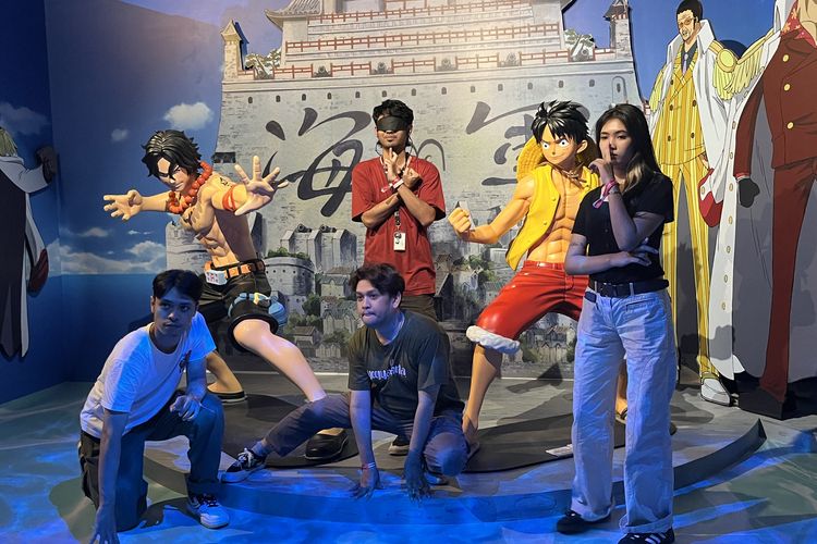 Spot foto instagramable di One Piece Exhibition Asia Tour, Mall Of Indonesia, Kelapa Gading, Jakarta Utara, Selasa (7/11/2023).