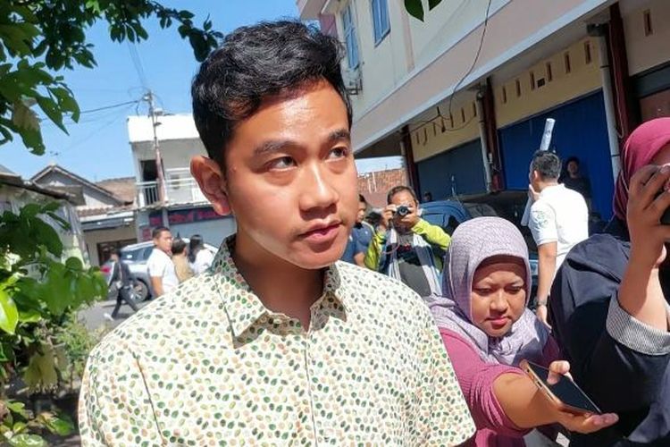 Wali Kota Solo Gibran Rakabuming Raka di Solo, Jawa Tengah, Senin (12/2/2024).