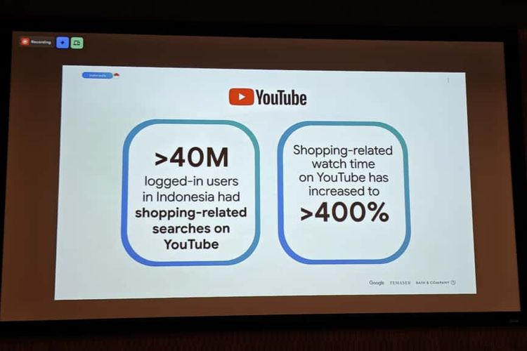 Pertumbuhan volume transaksi video commerce di Indonesia melonjak hingga 90 persen dari tahun ke tahun. Waktu yang dihabiskan konsumen untuk menonton video yang berkaitan dengab belanja pun meningkat hingga lebih dari 400 persen.