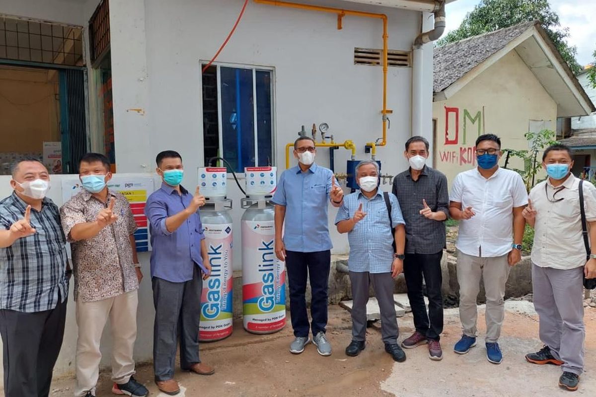 PT Gagas Energi Indonesia (Gagas) melakukan penyaluran gas ke Rumah Makan (RM) Mak Uncu, Selasa (29/3/2022). 

