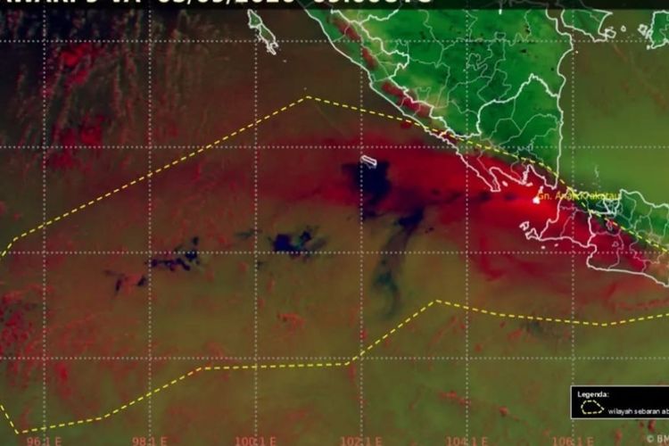 PVMBG Ungkap 2 Klaster Sebaran Abu Anak Krakatau, Mengarah ke Jakarta hingga Bengkulu