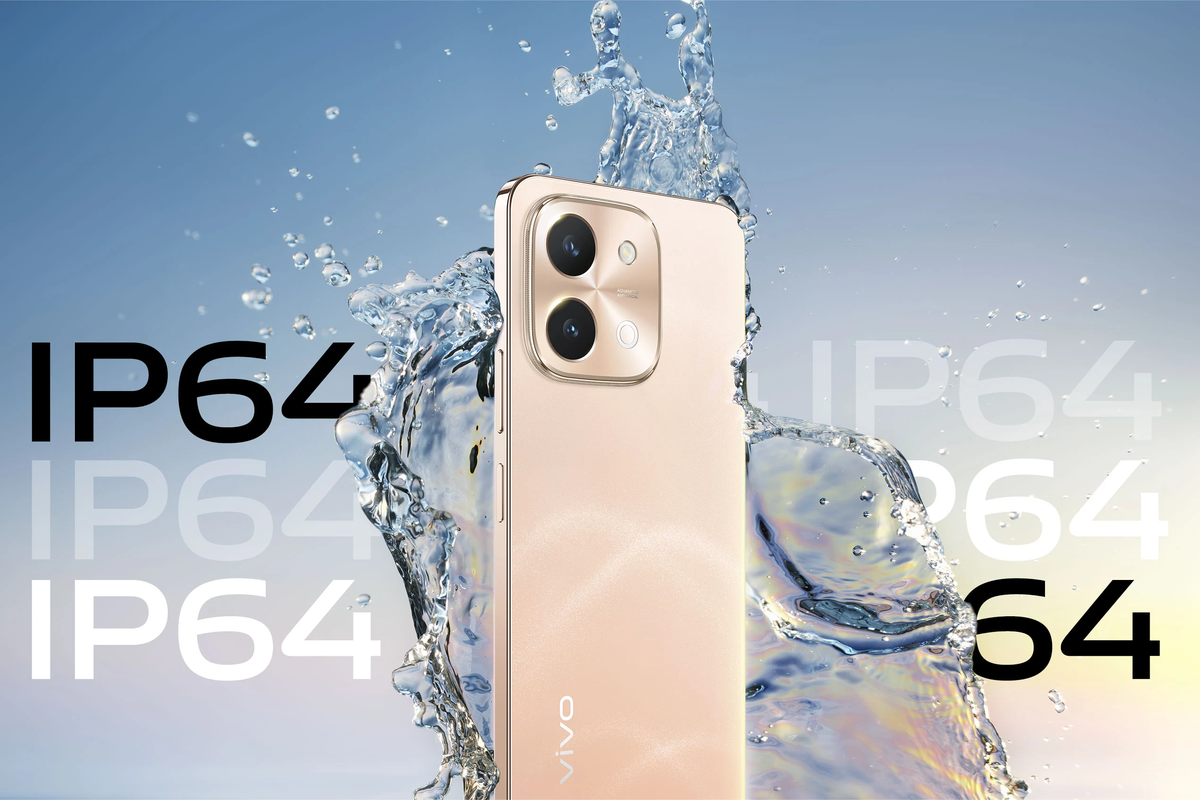 Vivo Y28 mendukung ketahanan debu dan percikan air dengan rating IP64.