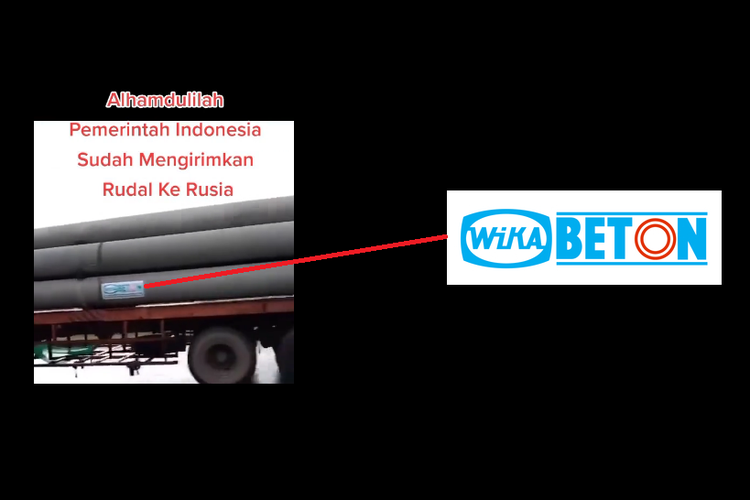 Hoaks, Indonesia mengirimkan rudal ke Rusia. Barang yang diklaim sebagai rudal adalah paku bumi buatan PT WIKA Beton, produsen beton pracetak terbesar di Indonesia.