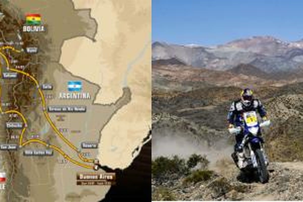 Inilah rute Reli Dakar 2015 yang sudah ditentukan, sembari menunggu konfirmasi dari Chile.