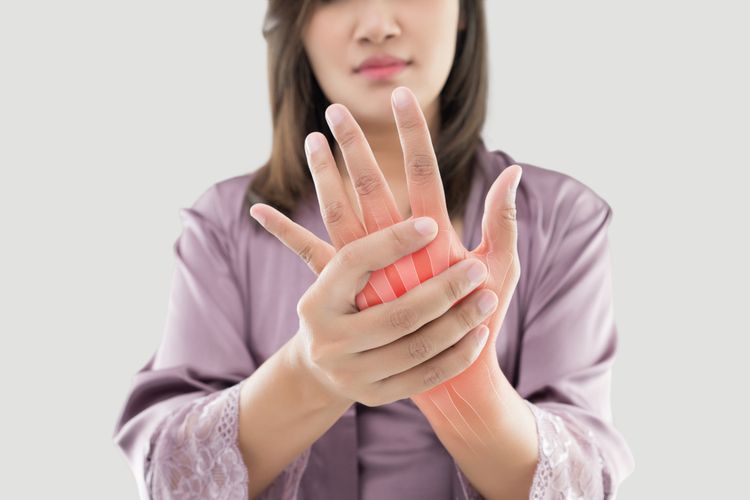 Ilustrasi nyeri radang sendi atau arthritis.