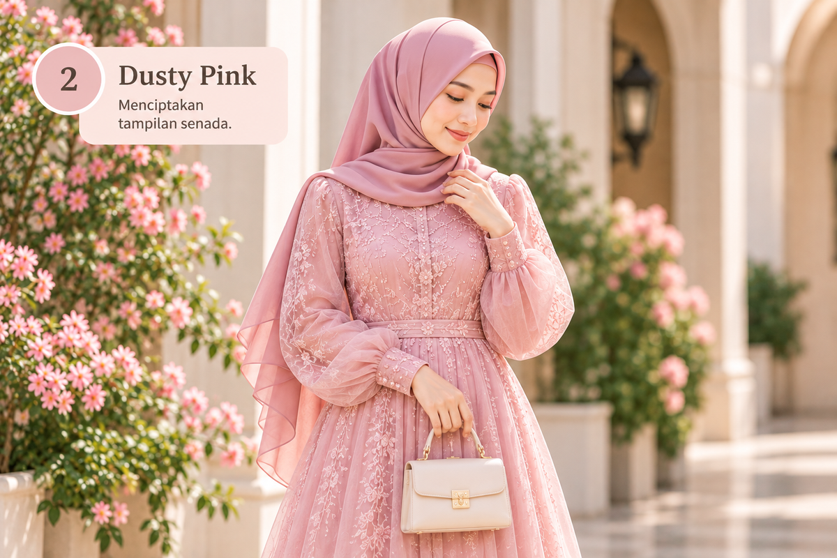 Dusty Pink, menciptakan tampilan senada