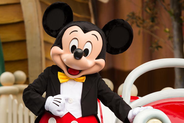 Karakter Mickey Mouse di Disneyland Resort (juga dikenal dengan Disneyland California) di Amerika Serikat.