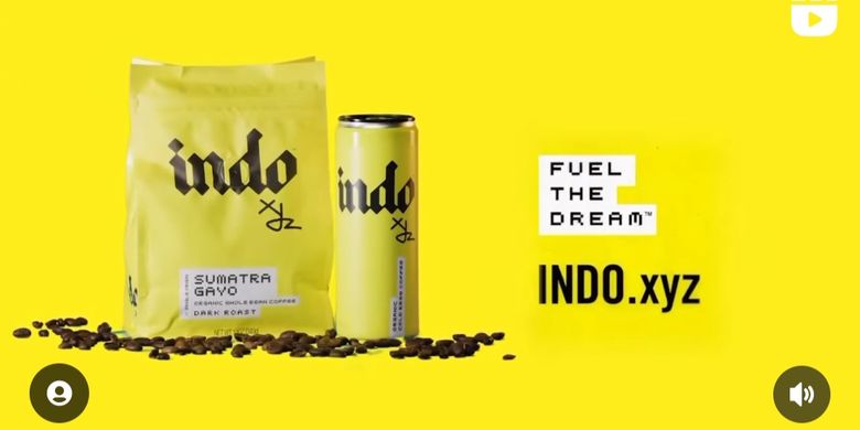 Screen grab from snoopdogg and indo.xyz Instagram account shows INDOxyz coffee products. 