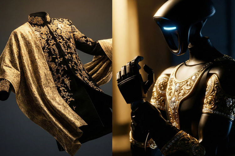 Robot humanoid Aladdin mengusung estetika yang terinspirasi dari budaya Arab dan seni Islam. Caviar menyebut desainnya merujuk pada busana tradisional Timur Tengah, seperti chapan dan caftan. 