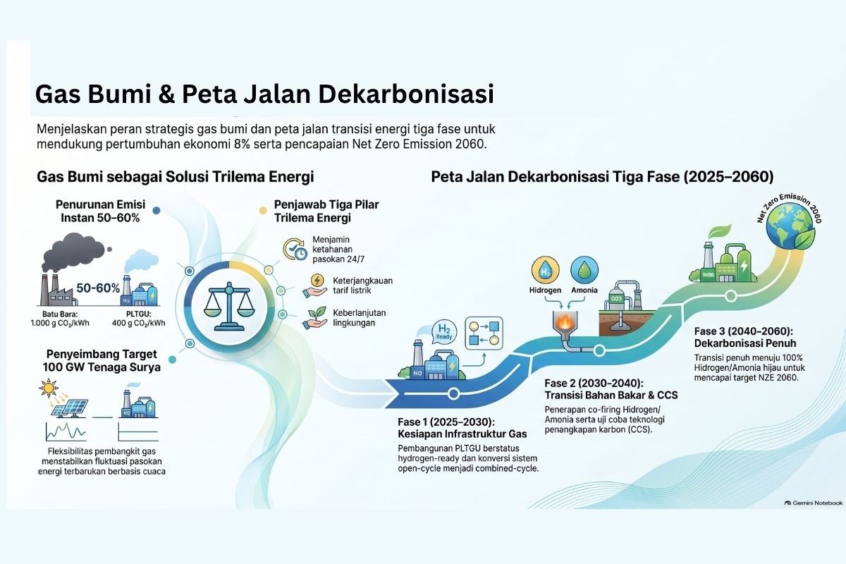 Ilustrasi Gas Bumi dan Peta Jalan Dekarbonisasi