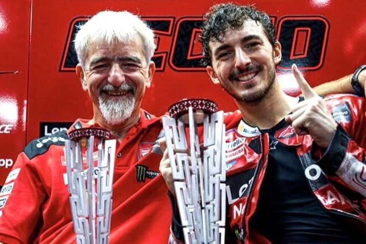 Ducati Corse General Manager Gigi Dall'Igna dan Francesco Bagnaia