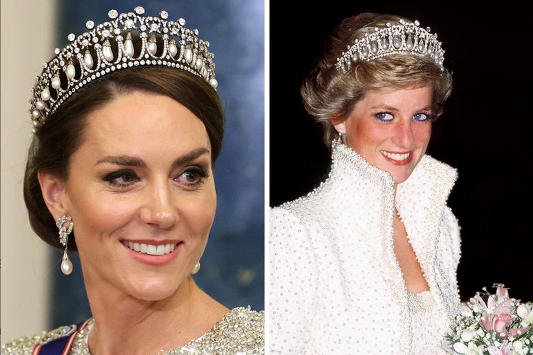 Kate Middleton dan Putri Diana mengenakan tiara yang sama, Lover's Knot milik mendiang Ratu Mary