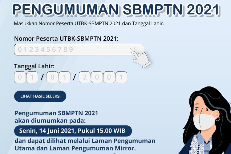 Data yang perlu disiapkan untuk mengakses pengumuman UTBK-SBMPTN 2021