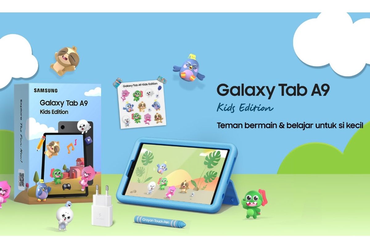 Samsung Galaxy Tab A9 Kids Edition turun harga di Indonesia, jadi Rp 2.999.000 (4/64 GB).