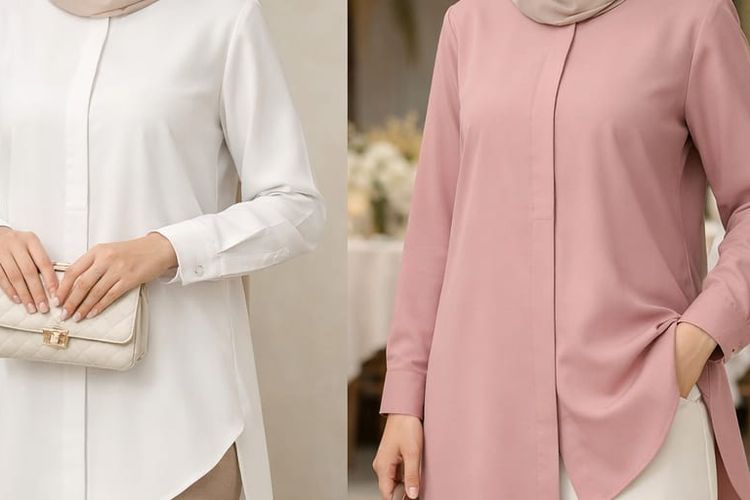 Baju lebaran tunik clean cut