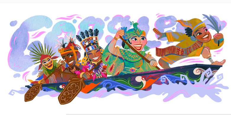 Google Doodle HUT ke-77 RI dibuat oleh ilustrator asal Bandung, Wastana Haikal,