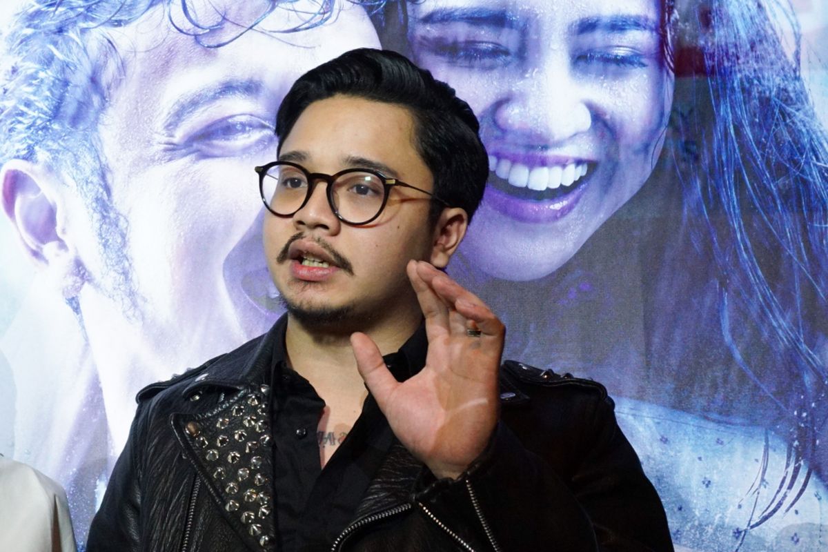 Artis peran Derby Romero dalam Gala Premiere film London Love Story 3 di Plaza Senayan, Jakarta Pusat, Kamis (25/1/2018).