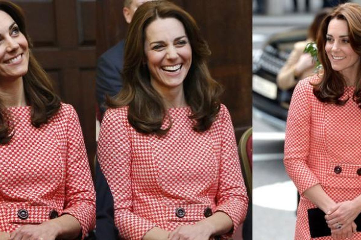 Kate Middleton saat menghadiri presntasi program XLP Project di London Wall. 