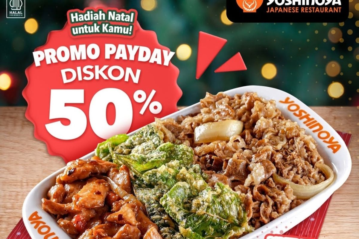 Promo Yoshinoya berlaku hingga 31 Desember 2024.