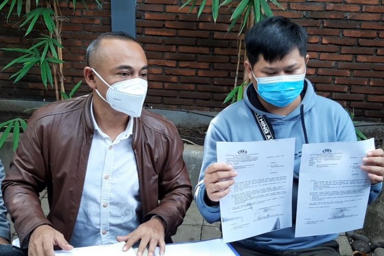 Kuasa hukum korban, Iput Prasetyo Wibowo mendampingi Jevry Christian Harsa (24) atas kasus dugaan malapraktek di RS Semarang, Selasa (16/2/2021)