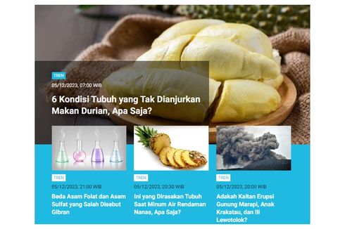[POPULER TREN] Kondisi Tubuh yang Tak Dianjurkan Makan Durian | Efek Samping Rebusan Jahe dan Serai