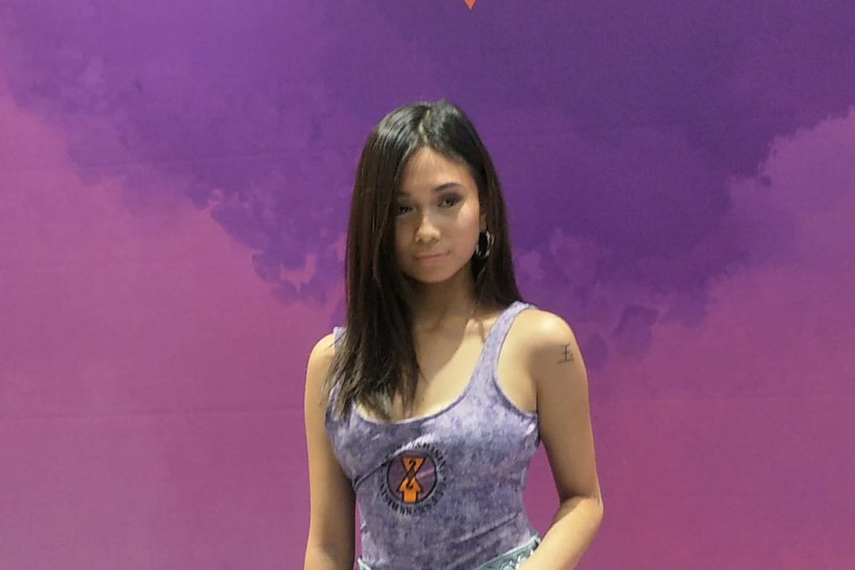 Niki Zefanya dalam jumpa pers Launching Brand Ambasador Guess di Central Park, Grogol, Jakarta Barat, Kamis (19/9/2019).