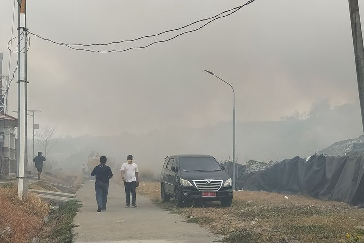 Kebakaran di TPA Jatibarang, Kota Semarang, Jawa Tengah 