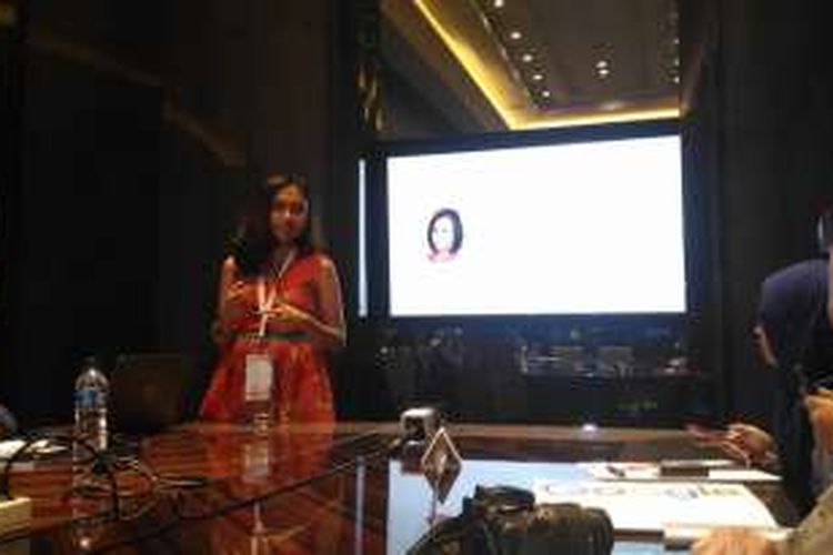 Head of Marketing Google Indonesia Veronica Utami, Kamis (31/3/2016) dalam acara 