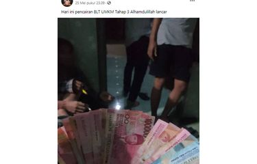 Tangkapan layar unggahan yang membahas soal pencairan Bantuan Produktif Usaha Mikro (BPUM) atau BLT UMKM tahap 3.