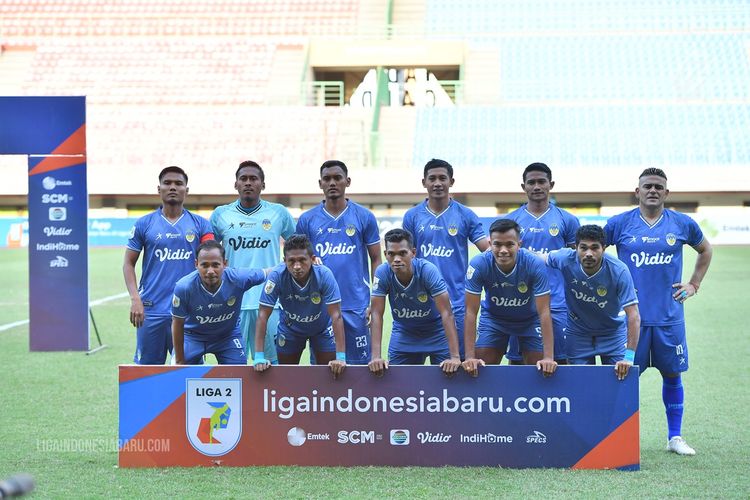 Para pemain PSIM Yogyakarta di Liga 2 2022-2023. (Foto oleh PT Liga Indonesia Baru)