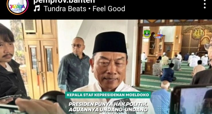 Unggah Konten Presiden Boleh Kampanye, Pemprov Banten Disebut Cari Muka