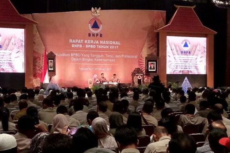 acara Rapat Kerja Nasional BNPB-BPBD di Hotel Sahid Jaya Yogyakarta 21-24 Februari 2017