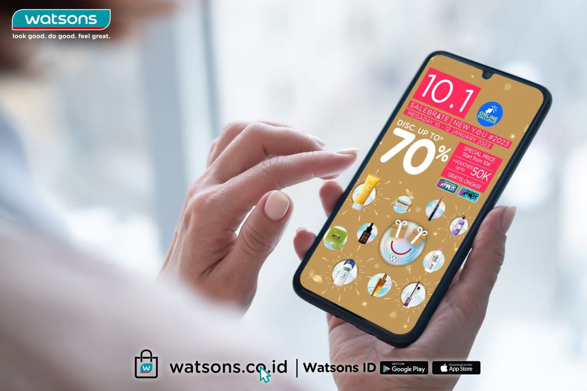 Watsons Hadirkan 10.1 Salebrate New You, Ada Diskon Hingga 70 Persen