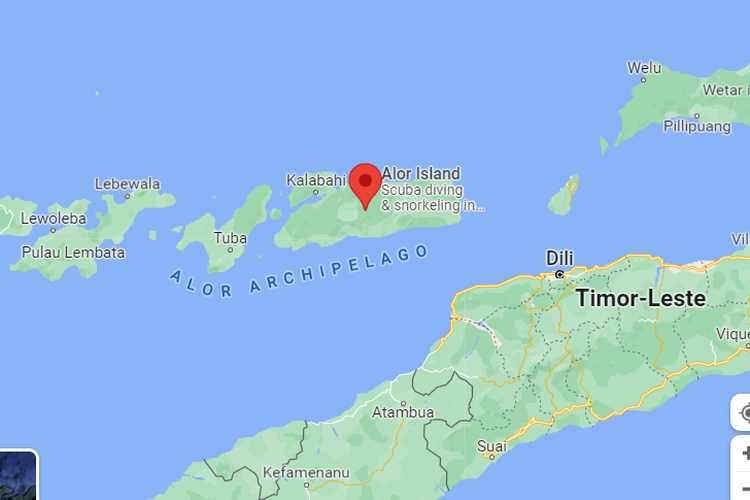 Peta Pulau Alor, Nusa Tenggara Timur  