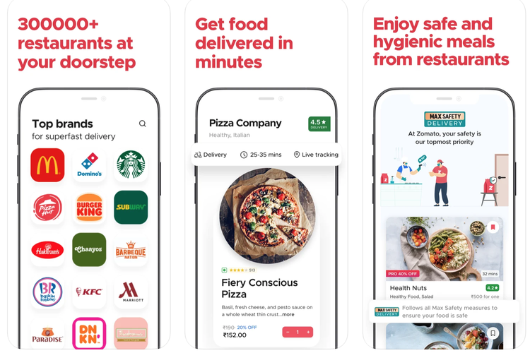 Ilustrasi aplikasi kuliner Zomato