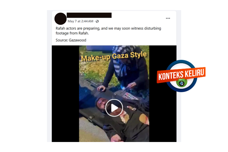 Hoaks, warga Rafah membuat video rekayasa serangan Israel