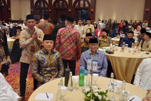 Halalbihalal MUI, Sandiaga Uno dan AHY Duduk Bersebelahan