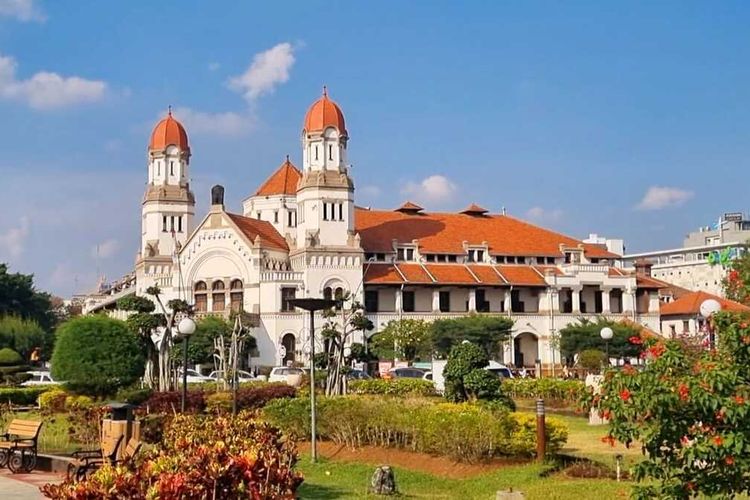 Situs bersejarah Museum Lawang Sewu yang terletak di Tugu Muda, pusat Kota Semarang, Selasa (2/5/2023).