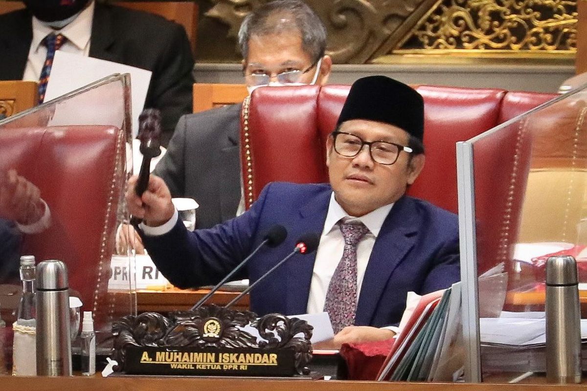 Wakil Ketua DPR RI bidang Korkesra Abdul Muhaimin Iskandar (Gus Muhaimin) dalam sebuah kesempatan di Gedung DPR RI, Senayan, Jakarta.